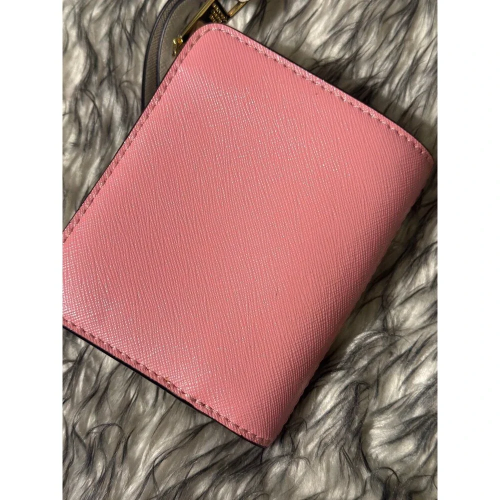Marc Jacobs The Snapshot Mini Compact Leather Wallet - Sandcastle/Multi Pink